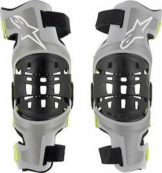 Alpinestars Bionic 7 Rider Knee Protectors Silver-Yellow