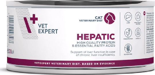 VetExpert Hepatic Cat Мокра Храна за Възрастни Котки в Може да с Meat и Ориз Диетична 100гр