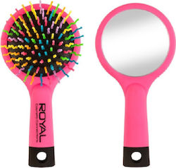 Royal Cosmetics Detangle Mini Hair Brush With Mirror Βούρτσα Μαλλιών Royal Cosmetics Detangle Mini Hair Brush With Mirror Βούρτσα Μαλλιών