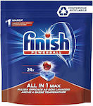 Finish Powerball All In 1 Max 24 Κάψουλες Πλυντηρίου Πιάτων