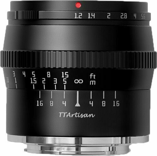 TTArtisan Crop Camera Lens 50mm F1.2 APS-C Telephoto for Sony E Mount Black