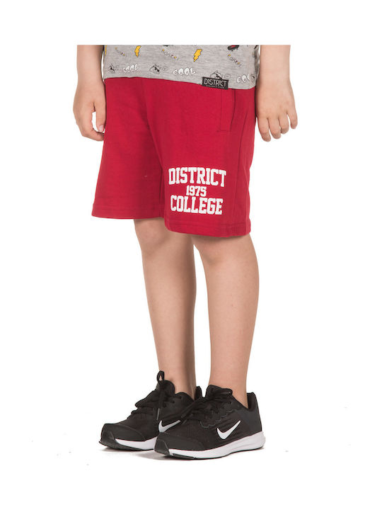 District75 Kids Shorts/Bermuda Denim Τζιν Βερμούδα Red