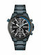 Globetrotter Men's Watch 46mm Chronograph Battery with Blue Stainless Steel Strap