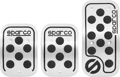 Sparco Urban Σετ Πεταλιέρες Αντιολισθητικές Αυτοκινήτου Universal Αλουμινίου Ασημί 3τμχ