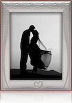 Slevori Καρδιά Tabletop Rectangle Wedding Crown Case / Photo Frame Silver 25x20cm