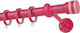 Zogometal Metallisch Vorhangstange Einfach Φ25mm 160cm Fuchsia / Pink