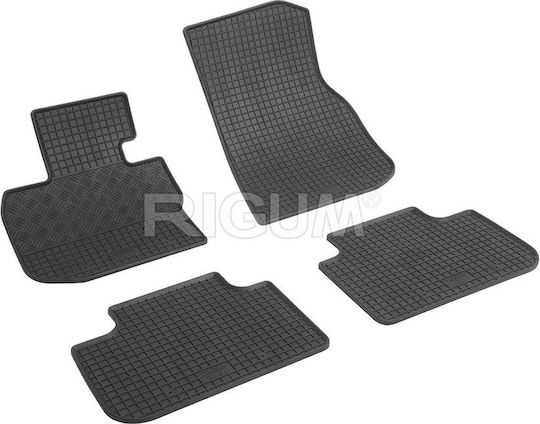 Rigum Set of Front and Rear Mats 4pcs for BMW X4 2018+ Black