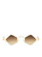 Kyme Sisto Unisex Sunglasses with Transparent Plastic Frame and Brown Gradient Lens