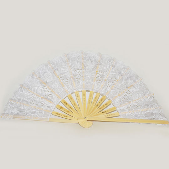 Bridal Fan with Lace 1pcs 22cm