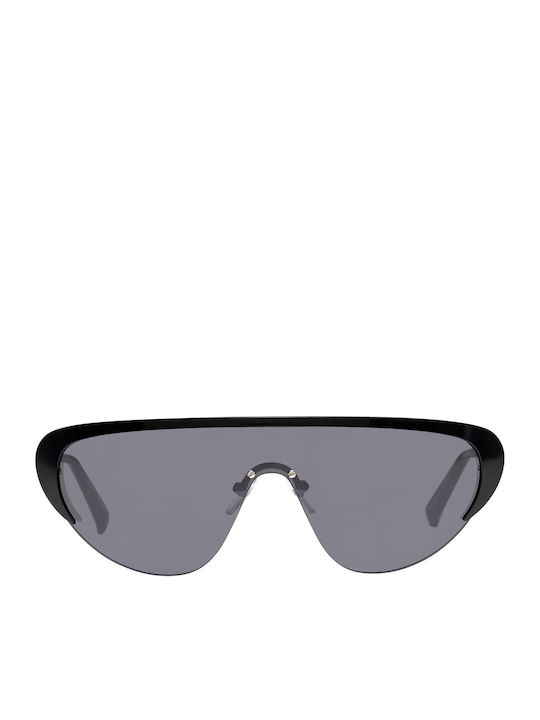 Le Specs Thunder Women's Sunglasses with Black Metal Frame and Black Lens LAS2002821