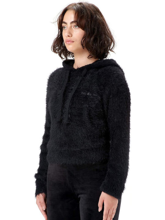Juicy Couture Melissa Fluffy Women's Hooded Sweatshirt Black
