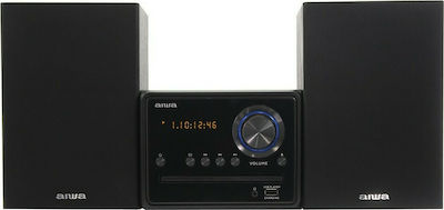 Aiwa Sistem audio MSBTU-300 20W cu CD / Media digitale Player, WiFi și Bluetooth Negru