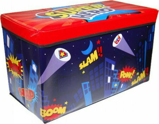 Next Kinderhocker mit Stauraum Faltbar aus Stoff Super Heroes Mehrfarbig 60x35x30cm 1Stück