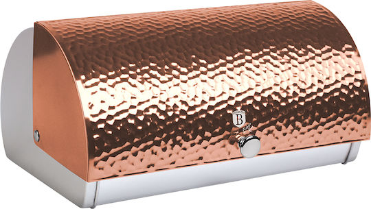 Berlinger Haus Metallic Line Brotkasten mit Deckel Inox Rose Gold Collection 38.5x28x18.5cm
