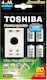 Toshiba USB Φορτιστής 2 Μπαταριών Ni-MH Μεγέθους AA Σετ με 4x AA 2000mAh σε Λευκό χρώμα