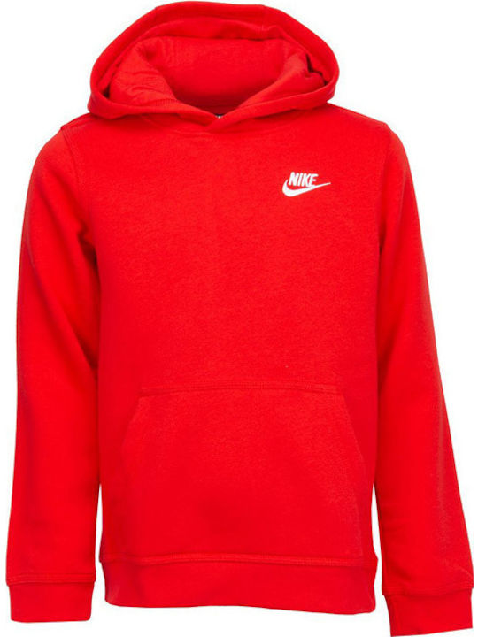 Nike Kids Sweatshirt with Hood and Pockets Red ...