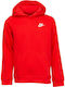 Kids Sweatshirt with Hood and Pockets Red Sportswear Club