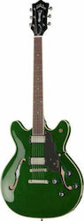 Guild Starfire IV ST Maple Electric Guitar ES with HH Pickup Configuration Emerald Green with Case