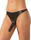 Latex Briefs with Dildo Unterwäsche mit Dildo 16cm in Schwarz Farbe