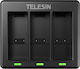 Telesin 3-slot Charger Box Charger for GoPro Hero 11 / Hero 10 / Hero 9