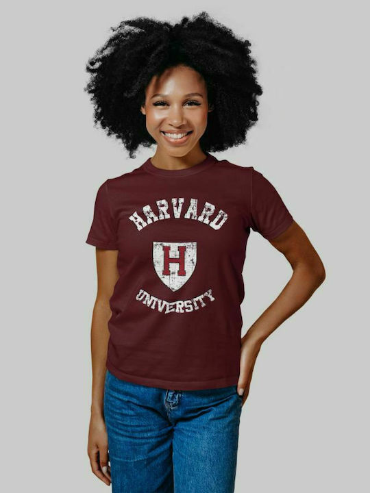Harvard W T-Shirt (Replik) - BURGUNDY
