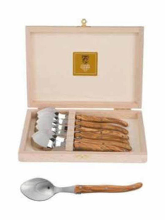 Claude Dozorme Laguiole Spoon Set Dinner Stainless Brown 6pcs