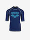 Arena Men's Short Sleeve Sun Protection Shirt Blue