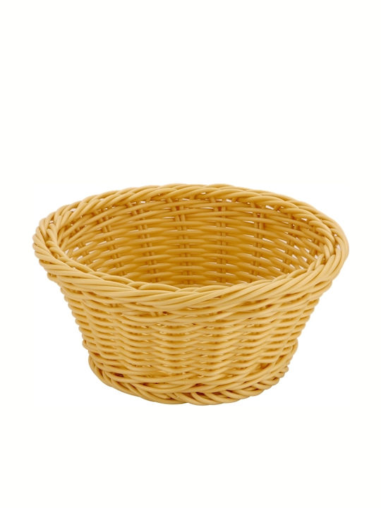 Sunnex Coș de pâine din ratan Bej 23.5x23.5x7.5cm