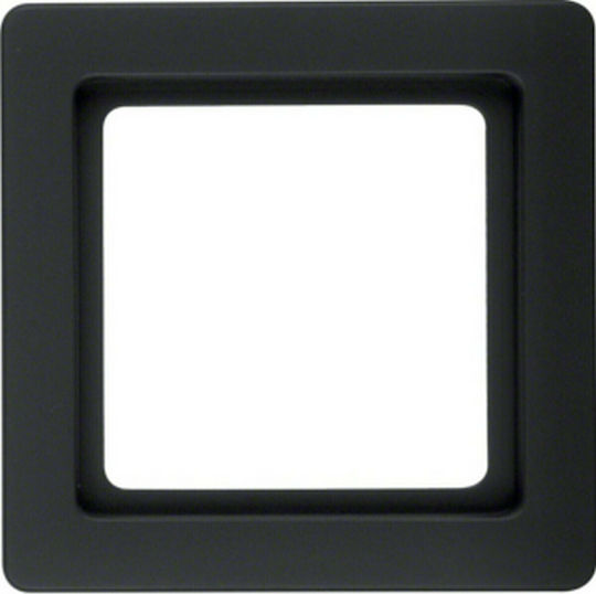 Hager Q.1 Switch Frame 1 Position Vertical Installation in Black Color 10116086