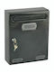 ERGOhome Personal Outdoor Mailbox Metallic in Black Color 24x8x30cm