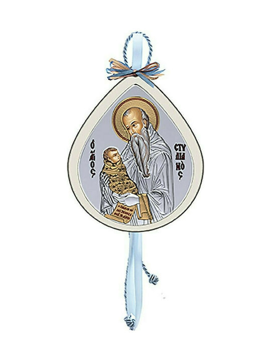 Slevori Heilige Ikone Kinder Amulett Blue aus Silber VP00149-B