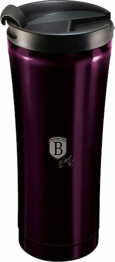 Berlinger Haus Steel Coffee Mug Glass Thermos Stainless Steel 500ml Purple with Mouthpiece