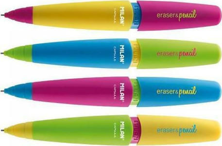 Milan Capsule Mix Μηχανικό Μολύβι Πλαστικό 0.7mm με Γόμα 1τμχ (Διάφορα Χρώματα)