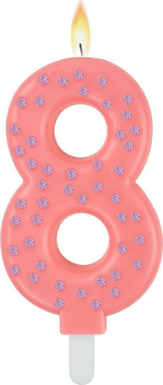 Legami Milano Candle Happy Number 8 Pink
