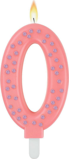 Legami Milano Candle Happy Number 0 Pink