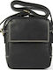 Leder Herren Tasche Schulter / Crossbody Schwarz