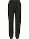 Urban Classics TB2661 Pantaloni de trening pentru femei cu cauciuc Negru