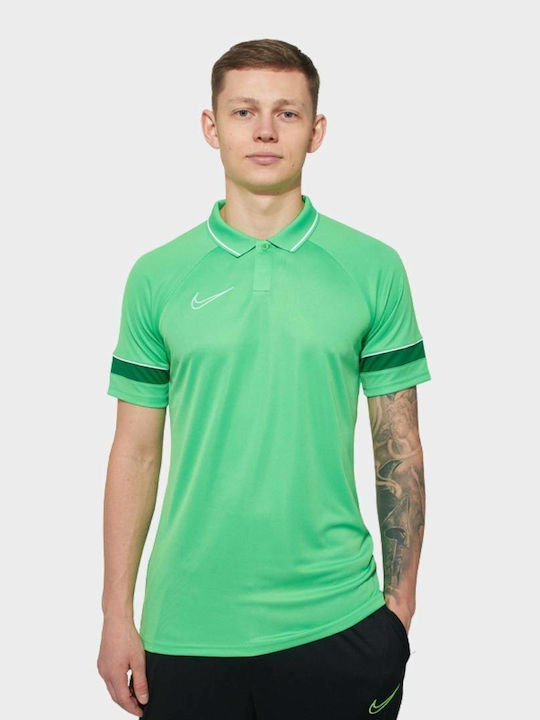 Nike Academy Ανδρική Μπλούζα Dri-Fit Polo Κοντομάνικη Πράσινη