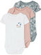 Name It Baby Underwear Bodysuit Set Short-Sleeved Multicolour 3pcs