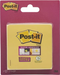 3M Super Sticky Post-it Notes Pad Cube 270 Sheets Yellow 7.6x7.6cm