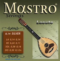 Mastro Set of Silver Plated Strings for Lute 014 Χορδές Στεριανού Λαούτου