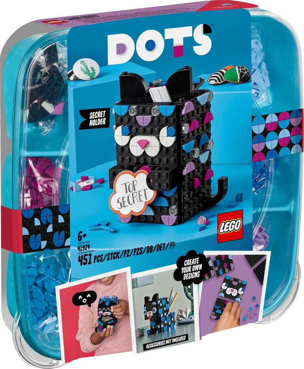 Lego Dots Secret Holder Cat Box Θήκη Μυστικών για 6+ ετών 41924