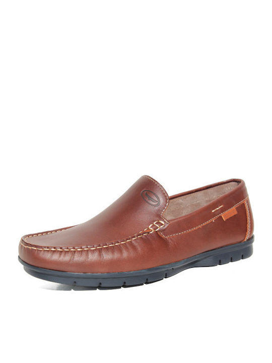 Sea & City Men's Leather Moccasins Tabac Brown