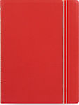 Filofax Notebook Classic Notebook A5 with Blank Pages and Elastic Red