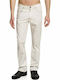 Brooklyn Hose in Geradem Schnitt Chalk White