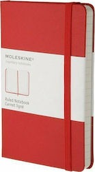 Moleskine Classic Ruled Caiet 192 Foi Cu dungi cu Elastic Roșu MM710R