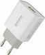 WK Charger Without Cable with USB-A Port 18W Quick Charge 3.0 Whites (WP-U57)