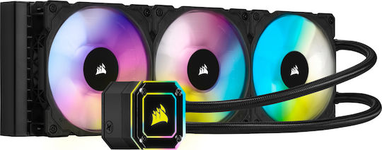 Corsair iCUE H150i Elite Capellix Wasserkühlung für Prozessor Dreifacher Ventilator 120mm für Sockel AM4/AM5/1200/115x mit RGB Beleuchtung