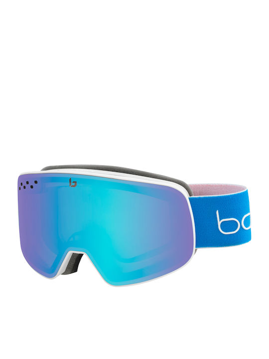 Bolle Nevada Μάσκα Σκι & Snowboard Ενηλίκων Μπλε με Φακό Καθρέπτη σε Μπλε Χρώμα