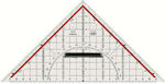 M+R Γεωμετρικό Τρίγωνο Πλαστικό 25cm με Λαβή Τρίγωνo με Μοιρογμωμόνιο